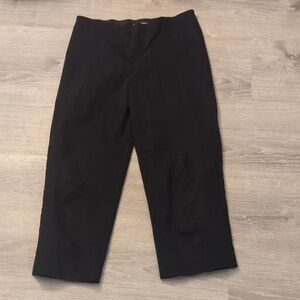Equestrian black cropped pull on pants size large?